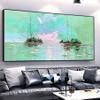 100% Hand-Painted Original Oil Painting Nautical Party Decorations Seascape Paintings Decor Home Decor Abstract Large Landscape Acrylic Painting Men Christmas Gifts 96X48Inch Unframed view 2