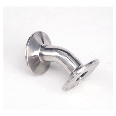 19mm O/D 304 Stainless Steel Sanitary Ferrule 45 Degree Elbow Pipe Fitting for Homebrew Wine Beer Brewing Fit 1.5" Tri Clamp