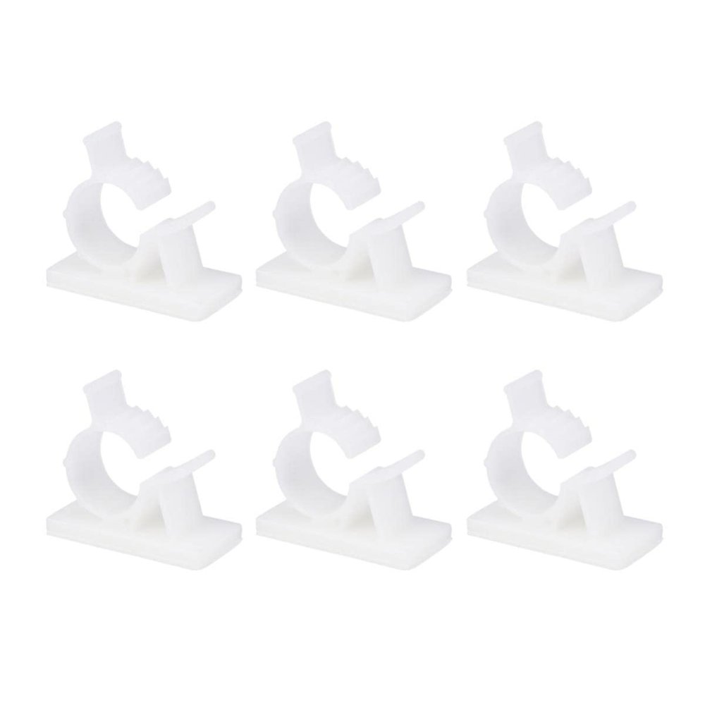 DOITOOL 20pcs Adjustable Cable Clips Holder Self-Adhesive Wire Management Fasteners for Desk Cord Organizer XXL for Tv Computer and Network Cables White
