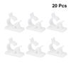 DOITOOL 20pcs Adjustable Cable Clips Holder Self-Adhesive Wire Management Fasteners for Desk Cord Organizer XXL for Tv Computer and Network Cables White view 3
