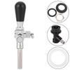 Adjustable Keg Beer Tap Faucet, Stainless Steel and Chrome Plated Material Adjustable Beer Tap Faucet Keg Beer Homebrewing Tap with Ball Lock Liquid Disconnect view 3