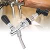 Adjustable Keg Beer Tap Faucet, Stainless Steel and Chrome Plated Material Adjustable Beer Tap Faucet Keg Beer Homebrewing Tap with Ball Lock Liquid Disconnect view 4