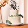 Mr & Mrs Gold Wedding Cake Topper, Calligraphy Mr and Mrs Wedding Cake Topper, Heart, Custom wedding toppers, Gold Cake Topper view 1