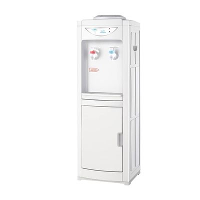 RICA-J Water Dispenser, 5 Gallon Top Loading Water Cooler, Plastic Water Cooler Dispenser with Child Safety Lock & Cabinet, White (RJVWD02AEWT)