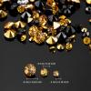 10000 Clear Wedding Table Scatter Confetti Crystals Acrylic Diamonds Rhinestones for Table Centerpiece Decorations Wedding Bridal Shower Decorations Vase Beads (Gold, Black,3 mm, 4 mm, 6 mm) view 2