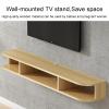 WANGPP Floating TV Stand Cabinet,Wall-Mounted Shelf Unit,Hanging TV Console,Entertainment Center Cabinet Component for Living Room Bedroom (Color : Black, Size : 120x24x20cm) view 4