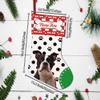 MALIHONG 2 Packs Personalized Black Polka Dot Christsmas Stocking with Cute Dog Rottweiler Red and White Buffalo Plaid Xmas Decor Gift 14.4 Inch view 2