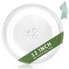 12 inch Microwave Glass Plate Replacement for Whirl-pool Microwave Glass Turntable Plate W10337247 WPW10337247 W11367904 W11335034 W11291538 W11443145 and other 1.5 & 1.7 Cubic Foot by Fetechmate view 1