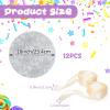 12 Pack 10 inch Cake Drum Round 3mm Thick Silver Cake Board with 2 Roll 1.6/1 in Satin Ribbon Sturdy Greaseproof Wooden Base for Wedding Birthday Party Multi Tiered Bakery Display (Silver) view 2