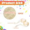 12 Pack 10 Inch Cake Drum Round 3mm Thick Gold Cake Board with 2 Roll 1.6/1 Inch Satin Ribbon Sturdy Greaseproof Wooden Base for Wedding Birthday Party Multi Tiered Bakery Display (Gold) view 2