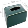 Dongng Tissue Box Cover,Ceramic Rectangle Paper Storage Box,Table Napkin Storage Organizer,Paper Pumping Box Countertops Decoration for Living Room Non-Slip and Portable view 2