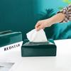 Dongng Tissue Box Cover,Ceramic Rectangle Paper Storage Box,Table Napkin Storage Organizer,Paper Pumping Box Countertops Decoration for Living Room Non-Slip and Portable view 4
