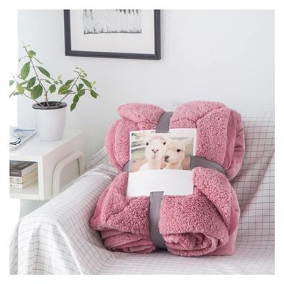 TYZK Fast Heating Blanket Soft Warm Double Layer Coral Fleece, Winter Sherpa Blankets for Beds Super Soft Warm (Color : Dark Pink, Size : 200X230cm)