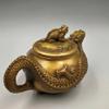 16cm Chinese Antique Brass Turtle Dragon Teapot Home Decorate Crafts view 3