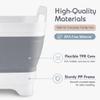 2.4 Gal(9L) Collapsible Dish Basin with Drain Plug, Space Saving Outdoor Multiuse Foldable Sink Tub, Dishpan, Kitchen Storage Tray for Camping, Vegetable Washing, RV (Gray) view 4