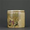 11cm Collection Antique Qing Famille Rose Cricket Jar Porcelain Ornaments view 3