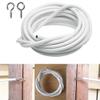Net Curtain Wire White Hanging Window Cord Cable Kit 2-4 Meters Curtain String with Self-Adhesive Hook Eyes for Curtain Rod6.56FT/78.74inch) view 3