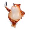 AB Tools Fat Cat Selfie Picture On Toilet Pen Holder Ornament Statue Garden House Resin view 3