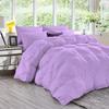 All-Season 500 GSM Lilac Goose Down 5 Pieces Quiled Pinch Pleated Comforter Set (Comforter + 4 Pillow Cases) 1000 Series Egyptian Cotton Duvet Insert Super Queen view 1