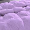 All-Season 500 GSM Lilac Goose Down 5 Pieces Quiled Pinch Pleated Comforter Set (Comforter + 4 Pillow Cases) 1000 Series Egyptian Cotton Duvet Insert Super Queen view 3