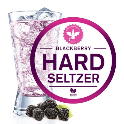 BrewDemon 1 Gal. Blackberry Hard Seltzer Recipe Kit - Makes a Wicked-Good 5.0% ABV Batch of Craft Brewed Hard Seltzer