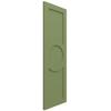 15"W x 73"H True Fit PVC Center Circle Arts & Crafts Fixed Mount Shutters, Moss Green (Per Pair - Hardware Not Included) view 2