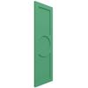18"W x 58"H True Fit PVC Center Circle Arts & Crafts Fixed Mount Shutters, Lilly Pads (Per Pair - Hardware Not Included) view 2