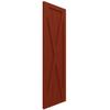 15"W x 55"H True Fit PVC Single X-Board Farmhouse Fixed Mount Shutters, Pepper Red (Per Pair - Hardware Not Included) view 2