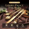 Silverware Set for 6, 30 PCS Gold Stainless Steel Flatware Set, Mirror Polished Kitchen Utensil Set, Tableware Cutlery Set Service for Home and Restaurant, Dishwasher Safe (30pcs) view 2