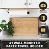 One Handed Tear Wall Mounted & Under Counter Paper Towel Holder Dispenser - Stainless Steel Wall Mount Paper Towel Holder - Easy to Install Horizontally or Vertically - Hardware Included  11 Inches view 2