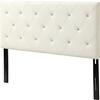 AC Pacific AC-BED16 Faux Leather Upholstered Headboard with Modern Diamond Tufted Design & Crystal Accents, Adjustable Height 48-54", Sturdy Metal Frame, Elegant Bedroom Decor, Queen, Black view 1