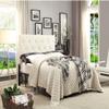 AC Pacific AC-BED16 Faux Leather Upholstered Headboard with Modern Diamond Tufted Design & Crystal Accents, Adjustable Height 48-54", Sturdy Metal Frame, Elegant Bedroom Decor, Queen, Black view 2