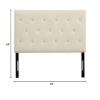 AC Pacific AC-BED16 Faux Leather Upholstered Headboard with Modern Diamond Tufted Design & Crystal Accents, Adjustable Height 48-54", Sturdy Metal Frame, Elegant Bedroom Decor, Queen, Black view 3