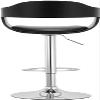 AC Pacific ACBS07 Adjustable Swivel Bar Stool, Seat Height 33 to 42 Inches, Upholstered in Faux Leather, Chrome Metal Base, Padded Cushion & Footrest, Ideal for Kitchen Island Countertops, Midnight view 4