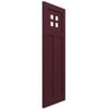 15"W x 32"H True Fit PVC San Antonio Mission Style Fixed Mount Shutters, Wine Red (Per Pair - Hardware Not Included) view 2