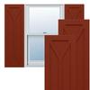 12"W x 26"H True Fit PVC San Carlos Mission Style Fixed Mount Shutters, Pepper Red (Per Pair - Hardware Not Included) view 1