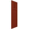 Ekena Millwork 12"W x 32"H True Fit PVC San Miguel Mission Style Fixed Mount Shutters, Pepper Red (Per Pair - Hardware Not Included) view 2