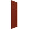 18"W x 27"H True Fit PVC San Juan Capistrano Mission Style Fixed Mount Shutters, Pepper Red (Per Pair - Hardware Not Included) view 2