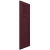 Ekena Millwork 12"W x 75"H True Fit PVC San Miguel Mission Style Fixed Mount Shutters, Wine Red (Per Pair - Hardware Not Included) view 2