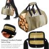 XIANGGUI 1983 Firewood Bag Outdoor Firewood Bags Canvas Tote Bag Firewood Carrier Rack with Storage Pocket Wood Holder Wood Baskets view 3