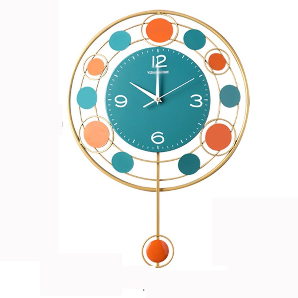 jinyi2016SHOP Wall Clock 20 Inch Wall Clock Silent Movement Sweeping Second Movement Atmosphere Creative Shape Cute Simple Bedroom Living Room Decoration Wall Clock Decorative Clock