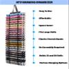 CLZYLRS Storage Organizer Vinyl Roll Holder | Craft Organizer Vinyl Storage Rack | Hanging Organizer Storage (Black, 50) view 2