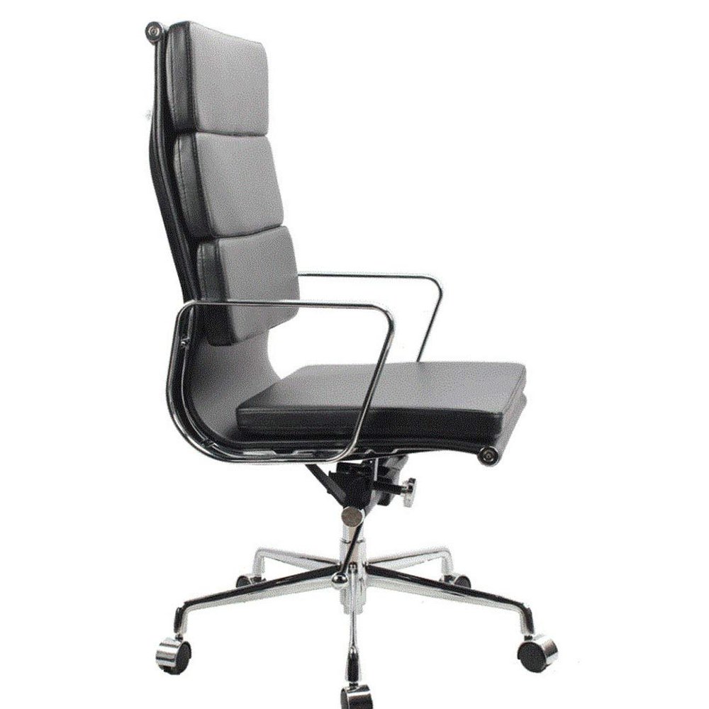 URINGO Office Desk Chair with Arm, PU Leather Cushioned Swivel Gas Stool Adjustable Height Home Office Armchair