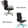 URINGO Office Desk Chair with Arm, PU Leather Cushioned Swivel Gas Stool Adjustable Height Home Office Armchair view 3