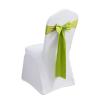 MYS QiQi Pack of 50 Spandex Chair Bands Satin Chairs Sashes Chair Ribbons Bows Stretch Sashes for Wedding Party Events Banquet Hotel Home Kitchen Cover Decoration (50 PCS Grass Green) view 1
