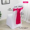 MYS QiQi Pack of 50 Spandex Chair Bands Satin Chairs Sashes Chair Ribbons Bows Stretch Sashes for Wedding Party Events Banquet Hotel Home Kitchen Cover Decoration (50 PCS Rose) view 2