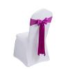 MYS QiQi Pack of 50 Spandex Chair Bands Satin Sashes Ribbons Bows Stretch for Wedding Party Events Banquet Hotel Home Kitchen Cover Decoration (50 PCS Fuchsia) view 1