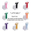 MYS QiQi Pack of 50 Spandex Chair Bands Satin Sashes Ribbons Bows Stretch for Wedding Party Events Banquet Hotel Home Kitchen Cover Decoration (50 PCS Fuchsia) view 3