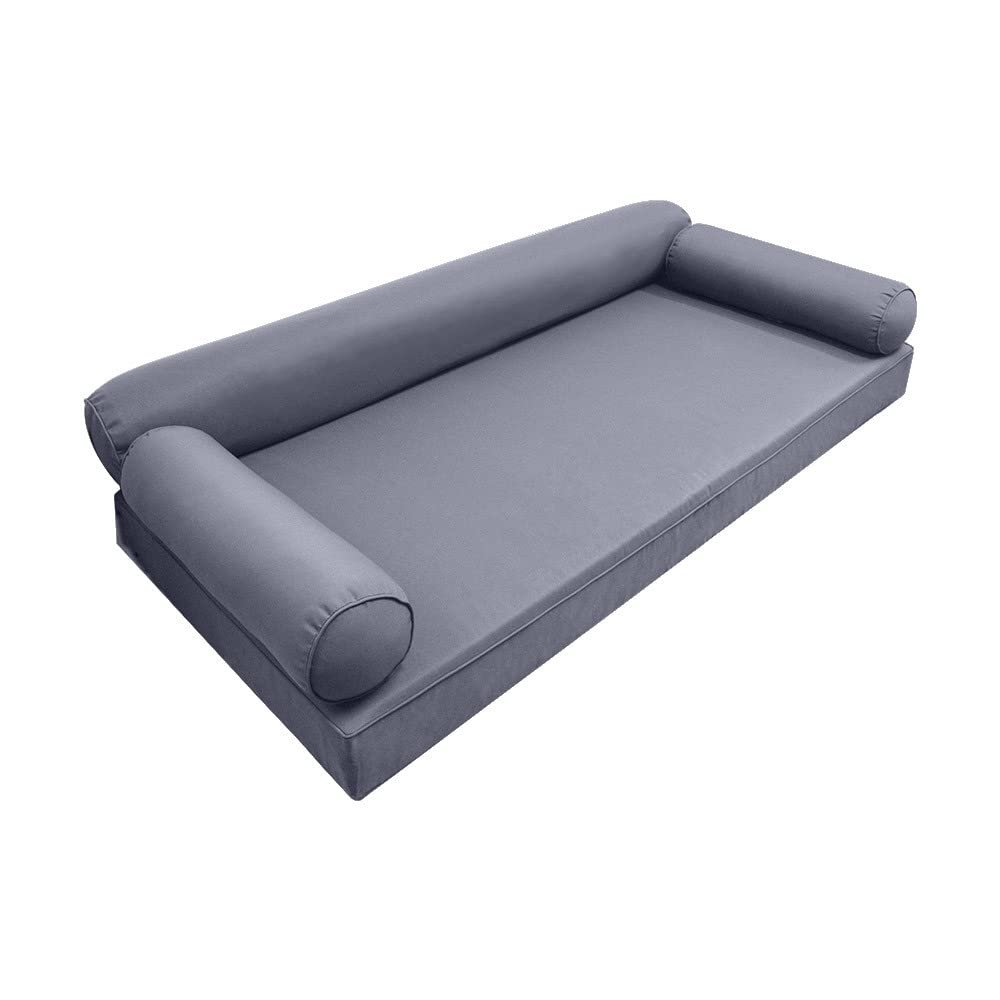DBM IMPORTS *Cover ONLY*-Style 6 Outdoor Daybed Mattress Bolster Pillow Slipcovers Pipe Trim Full Size - AD001