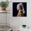 11 Masterpieces by Johannes Vermeer - Girl with A Pearl Earring Art Canvas Art Poster and Wall Art Picture Print Modern Family Bedroom Decor Posters 28x28inch(70x70cm) view 3
